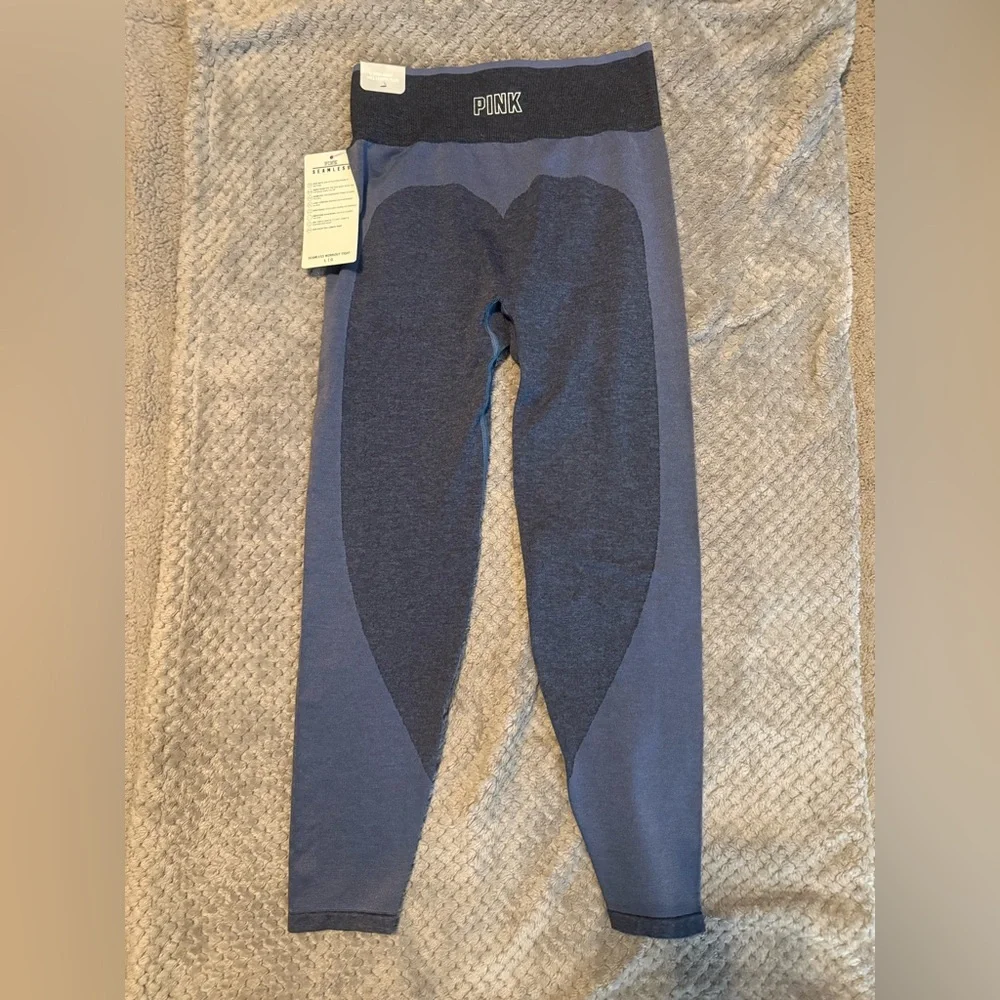 💙 **Victoria’s Secret PINK Seamless High Waist Workout Tights**  Size **Large - Picture 6 of 6